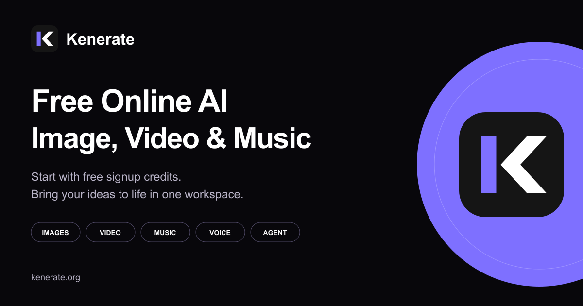Kenerate | Free Online AI Image, Video & Music Generator